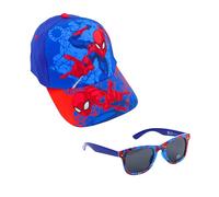 Marvel Spiderman Casquette et Lunettes de Soleil pour Garçon, Lunettes de Soleil Anti-UV, Chapeau D'été, Casquette de Baseball pour Enfants
