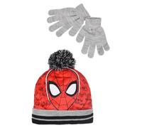 Marvel Spiderman Chapeau et Gants pour Garçon, Ensemble d'hiver pour Enfants, Chapeau et Gants Spiderman, Accessoires d'hiver pour Garçons - Gris