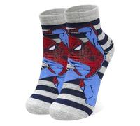Marvel Spiderman - Chaussettes Avengers Spider-Man pour enfants, coton (23, 26, Gris)