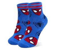 Marvel Spiderman - Chaussettes Avengers Spider-Man pour enfants, coton (27, 30, Bleu)