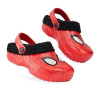 Marvel Spiderman Chaussons Garçon avec Doublure Polaire - Sabots Enfant (Rouge Spiderman, 34/35 EU)