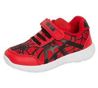 Marvel Spiderman Chaussures de sport pour enfants Avengers à fixation facile, Rouge, 34 EU