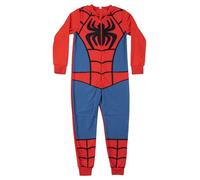 Marvel Spiderman Combinaison garçon - Combinaison Pyjama Enfant Manches Longues Rouge/Bleu (FR/NL/SE/PL, Numérique, 134, 140, Regular, Rouge/Bleu)