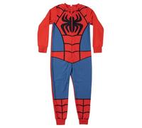 Marvel Spiderman Combinaison garçon - Combinaison Pyjama Enfant Manches Longues Rouge/Bleu (FR/NL/SE/PL, Numérique, 110, 116, Regular, Rouge/Bleu)
