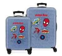Marvel Spiderman Denim, Bleu, única, Set valises