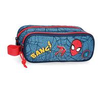 Marvel Spiderman Denim Trousse double Bleu 23 x 9 x 7 cm Polyester