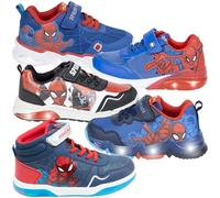 Marvel Spiderman - Enfant - Chaussures de sport avec lumières LED - Produit original sous licence officielle [6637 Bleu Hautes LED - 33], bleu, 33 EU