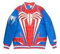 Marvel Spiderman et Venom Varsity Blousons bomber pour garçons Spider-Man et Venom Veste universitaire légère à imprimé graphique, bleu, 10-12