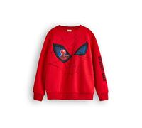 Marvel Spiderman garçons Sweatshirt | Pull à col Rond Graphique Super-héros pour Enfants en Rouge | Spider-Man Web & Yeux Pull Film Film vêtements | Personnage de Bande dessinée Art Marchandise