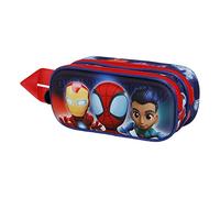 Trousse scolaire à deux compartiments Marvel Spiderman 3D 22x10x8 cm