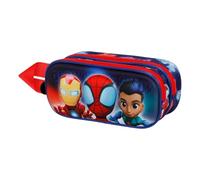 Marvel Spiderman Glow-Trousse 3D Double, Bleu