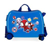 Marvel Spiderman Go webs go Bleu Valise Enfant 50x39x20 cms ABS Rigide Serrure à combinaison latérale 34L 1.8 kgs 4 Roues Bagage à Main