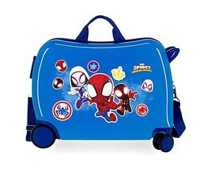 Marvel Spiderman Go webs go Bleu Valise Enfant 50x39x20 cms ABS Rigide Serrure à combinaison latérale 34L 1.8 kgs 4 Roues Bagage à Main
