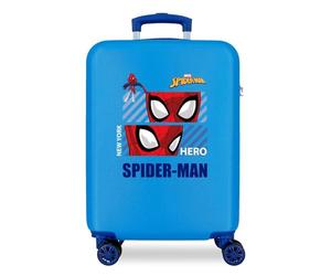 Marvel Spiderman Hero Valise de Cabine Bleue 38 x 55 x 20 cm Rigide ABS Fermeture à Combinaison latérale 34 kg 2 kg 4 Roues Doubles Équipement à Main