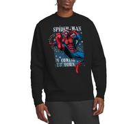 Marvel Spiderman is Coming to Town Unisex Sweatshirt, Black Maillot de survêtement, Noir, XL Mixte