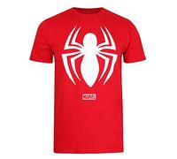 Marvel Spiderman Logo T-Shirt, Cherry Red, X-Large Homme