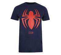 Marvel Spiderman Logo T-Shirt, Navy, XX-Large Homme