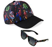Marvel Spiderman Lunettes de Soleil et Casquette Enfant Respirante Réglable Lunettes de Soleil UV400 Accessoire Enfant Été Voyage (Navy/Multi)