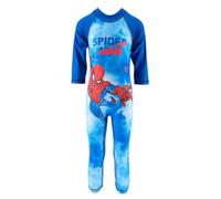 Marvel Spiderman Maillot de Bain Garçon, Maillot de Bain Protection UV, Ensemble de Natation Une Pièce, T-Shirt et Pantalon de Bain, Taille 6 Ans, Bleu