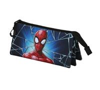 Marvel Spiderman Maximum-Trousse Triple, Bleu, 23 x 11 cm