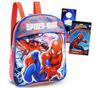 Marvel Spiderman Mini sac à dos pour garçons, enfants ~ Lot de 4 pièces avec sac d'école Spiderman de 27,9 cm pour enfants, pochette à eau, autocollants, et plus encore | Fournitures préscolaires Spiderman, Marvel Sac à dos préscolaire, spiderman school bag, spiderman school backpack, Sac à dos Spiderman Marvel pour enfants, garçons et filles, sac à dos pour enfants d'âge préscolaire