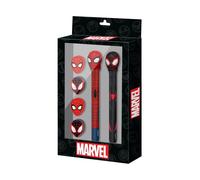 Marvel Spiderman Pen + Crayon + 4 Erasers Pack Karacteria