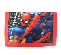 Marvel Spiderman Portefeuille à trois volets pour enfant, bleu et rouge, SIZE APPROX 13CM X 9CM X 1CM, Portefeuille à trois volets
