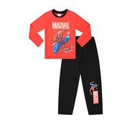 Marvel Spiderman Pyjama long en coton pour garçon, Rouge, 2-3 ans