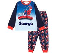 Marvel Spiderman Pyjama personnalisé de Noël pour Enfants Pyjama d'hiver à Manches Longues Cadeau 6/7 Ans - Bleu foncé