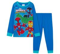 Marvel Spiderman Pyjama pour garçon, Vêtements de Nuit Confortables et Respirants - Cadeau garçon (Bleu/Multi, 5-6 Ans)