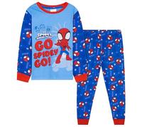 Marvel Spiderman Pyjama pour garçon, Vêtements de Nuit Confortables et Respirants - Cadeau garçon (Bleu, 7-8 Ans)