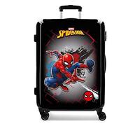 Marvel Spiderman Red Valise Moyenne Noir 48x68x26 cms Rigide ABS Serrure à combinaison 70L 3,7Kgs 4 roues doubles