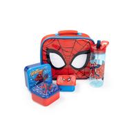 Marvel Spiderman Rouge Eyes Sac à lunch bouteille et 3 pots à collation Garçon