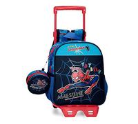 Marvel Spiderman Sac à dos préscolaire totalement génial avec chariot bleu 21x25x10 cms Polyester 5,25L