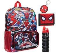 Marvel Sets de Sacs Scolaires, Sac à Dos Enfant Garcon Spiderman, Cartable Scolaire, Ensemble 4 Pcs