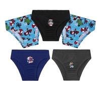 Marvel Spiderman Slips Garçon Multipack de 5 Doux Culotte Enfant Tout-Petits Captain America Hulk Avengers Cadeau Garcon (5-6 Ans, Bleu Spidey)