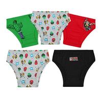 Marvel Spiderman Slips Garçon Multipack de 5 Doux Culotte Enfant Tout-Petits Captain America Hulk Avengers Cadeau Garcon (9-10 Ans, Multi Avengers)