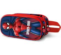 Marvel Spiderman Solid 3D double étui à crayons, bleu