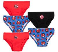 Marvel Spiderman sous-vêtements pour garçon Slip Doux 100% Coton - Pantalon Spiderman pour garçon - Lot de 5 avec 5 Motifs différents - 4/5 Ans