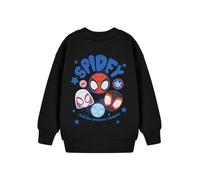 Marvel Spiderman Spidey et Ses Incroyables Amis Sweat-Shirt Noir pour garçons | Pull Enfant Super-héros Comics | Haut Graphique Spidey & Pals pour garçons | Vêtements sous Licence