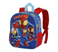 Marvel Spiderman Spinners-Sac à Dos 3D Petit, Bleu, 26 x 31 cm, Capacité 8,5 L