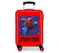 Marvel Spiderman Street Valise Trolley Cabine Rouge 37x55x20 cms Rigide ABS Serrure à combinaison 34L 2,6Kgs 4 roues doubles Bagage à main