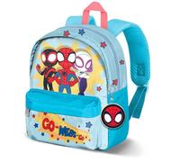 Marvel Spiderman Super Team-Sac à dos Joy + Accessoire, Bleu 22 x 27 cm, Capacité 5 L