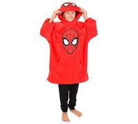 Marvel Spiderman Sweat à capuche surdimensionné en polaire pour garçon, rouge, Rouge, One Size