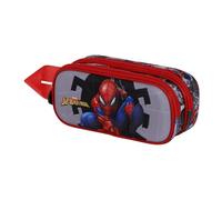 Marvel Spiderman Symbol-Trousse 3D Double, Gris, 22 x 10 cm