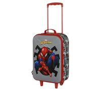 Marvel Spiderman Symbol-Valise à roulettes Soft 3D, Gris, 17 x 33 x 52 cm, Capacité 26 L