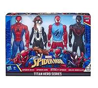 MARVEL Spiderman Titan Hero Series Lot de 4 figurines Spider-Man, Spider-Girl, Scarlet Spider, Miles Morales