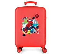 Joumma Marvel Spiderman Urban Valise de cabine rouge 38 x 55 x 20 cm rigide ABS fermeture à combinaison latérale 35 l 2 kg 4 roues doubles bagage main, rouge, Valise de cabine