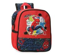 Disney Joumma Bags, Marvel, Spiderman Urban, Sac à dos scolaire, sac à dos pour enfant, fabriqué en polyester, bretelles larges et réglables, poignée supérieure pour accrocher., rouge, Sac à dos