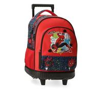 Disney Joumma Bags, Marvel, Spiderman Urban, Sac à dos scolaire, sac à dos pour enfant, fabriqué en polyester, bretelles larges et réglables, poignée supérieure pour accrocher., rouge, Sac à dos à